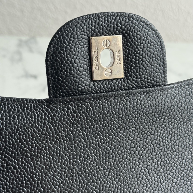 Chanel黑荔枝銀雙C jumbo-13