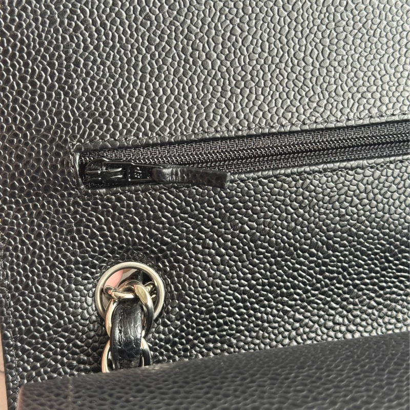 Chanel黑荔枝銀雙C jumbo-14