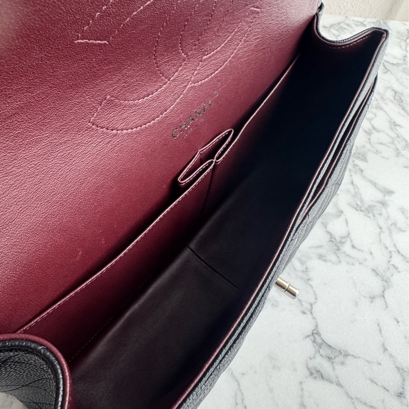 Chanel黑荔枝銀雙C jumbo-19