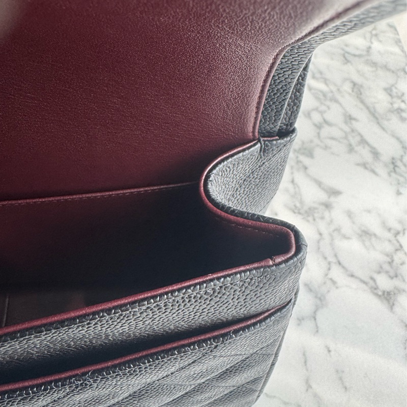 Chanel黑荔枝銀雙C jumbo-21