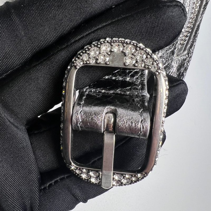 BALENCIAGA 銀水鑽機車包-8