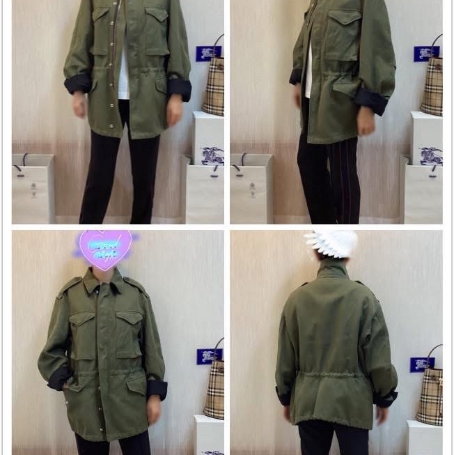 BURBERRY英國男款軍綠外套48號-1