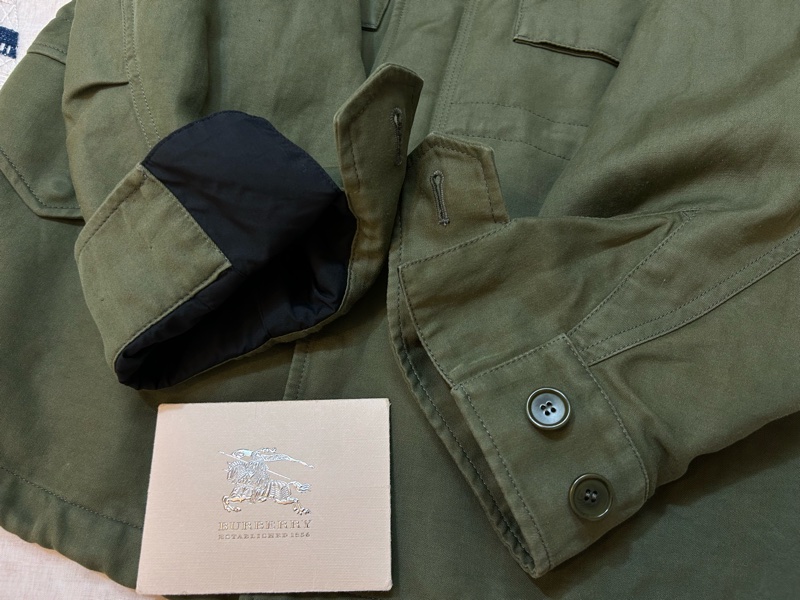 BURBERRY英國男款軍綠外套48號-5
