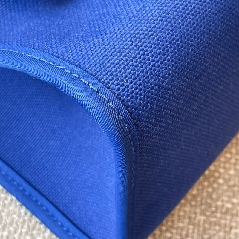 Hermes愛馬仕電光藍herbag31帆布拼皮手提單肩斜挎包 D刻-8