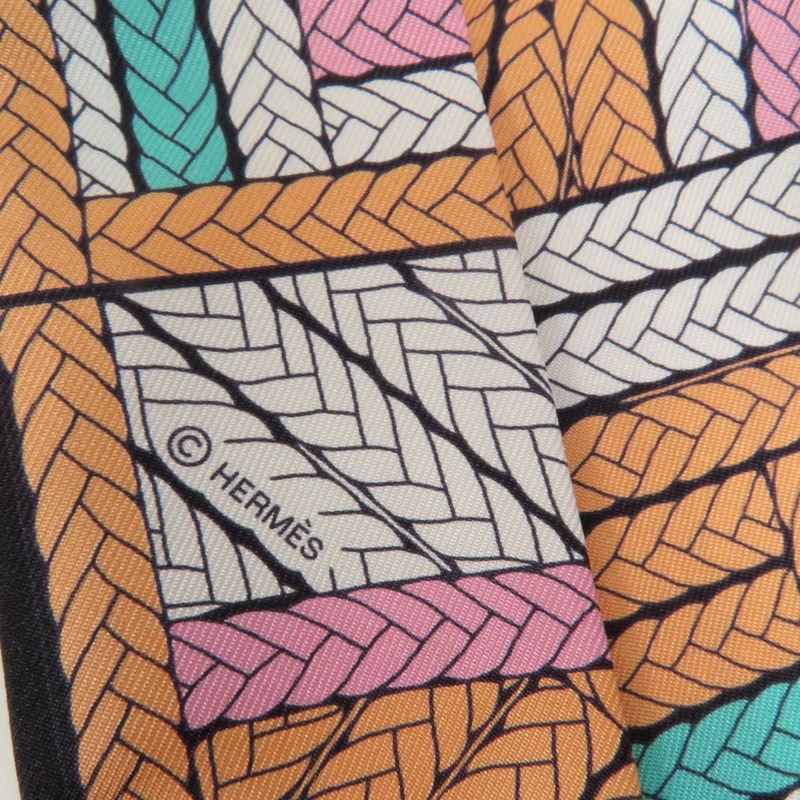 HERMES 絲質Twilly絲巾-5