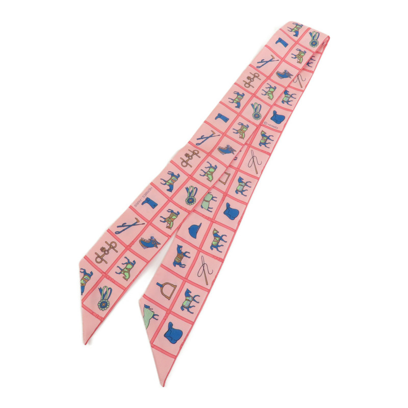 HERMES 絲質Twilly絲巾-1