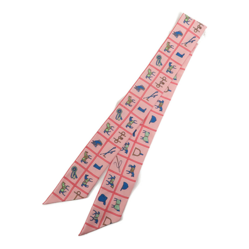 HERMES 絲質Twilly絲巾-2