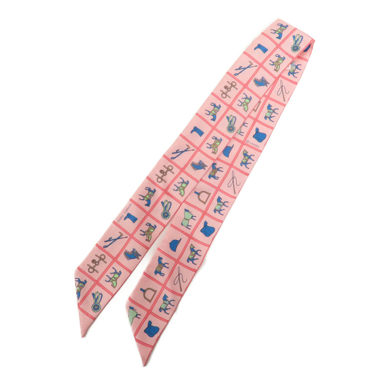 HERMES 絲質Twilly絲巾-0