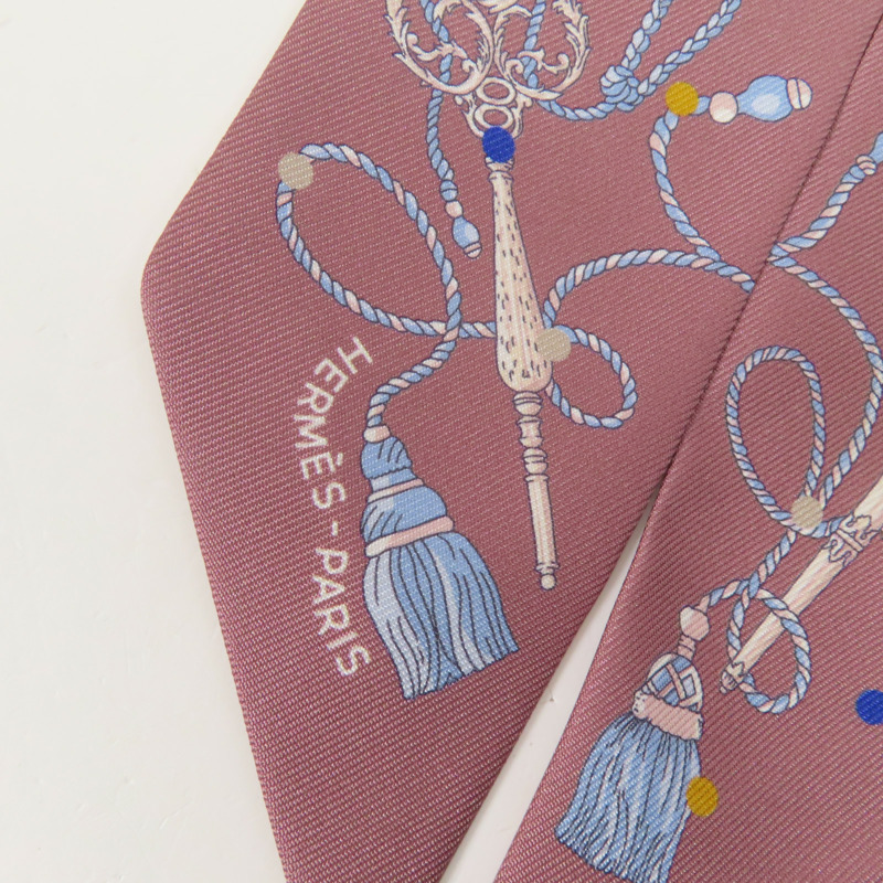HERMES 絲質Twilly絲巾-3
