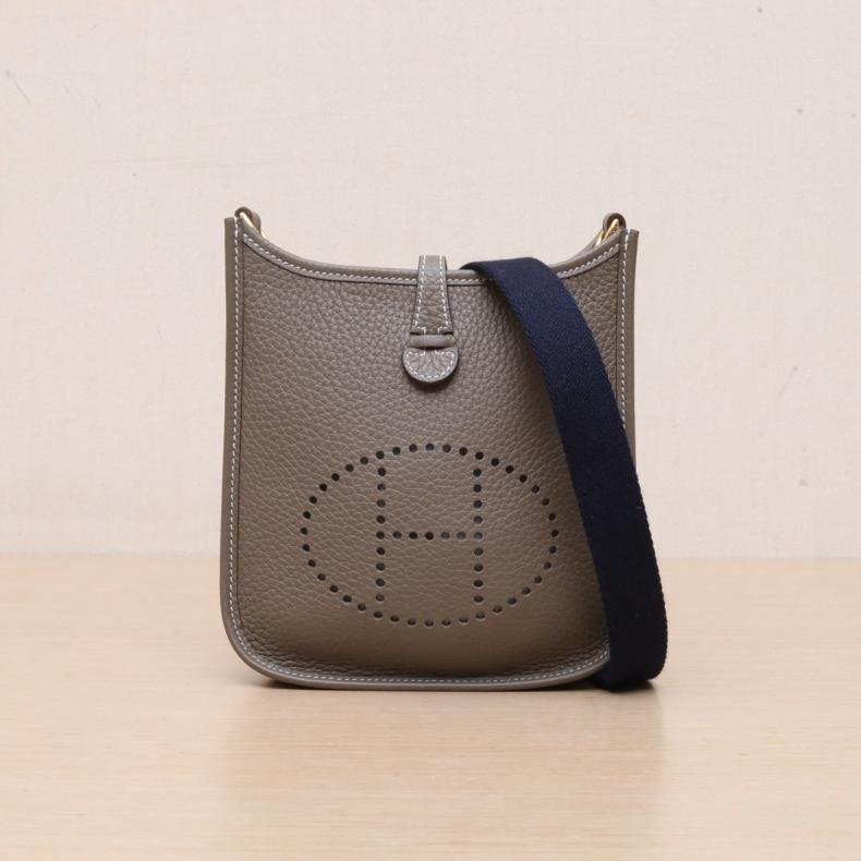 Evelyne MINI 18大象灰 TC皮 W刻 金扣-0