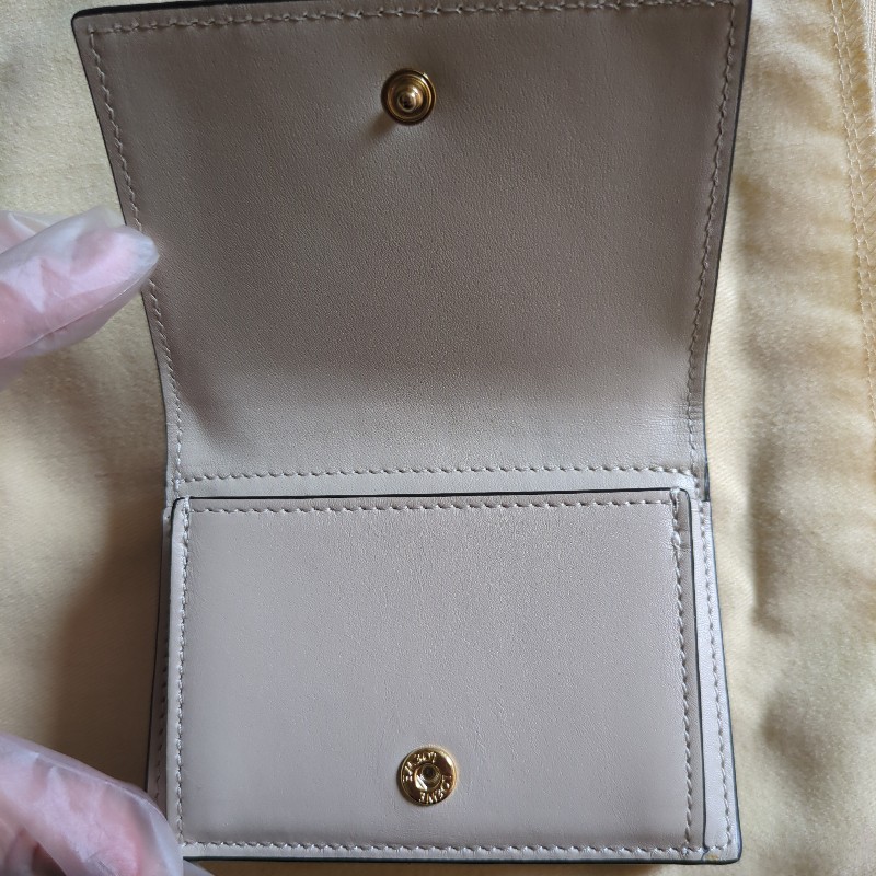 LOEWE三折皮革短夾-3