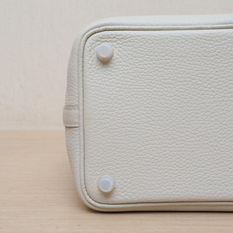 Picotin 18 菜籃子 8L冰川白 TC皮 B刻 金扣-2