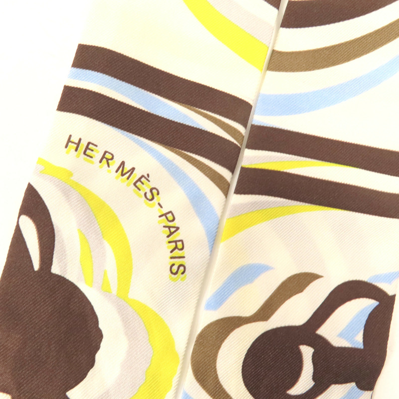 HERMES 絲質Twilly絲巾-3