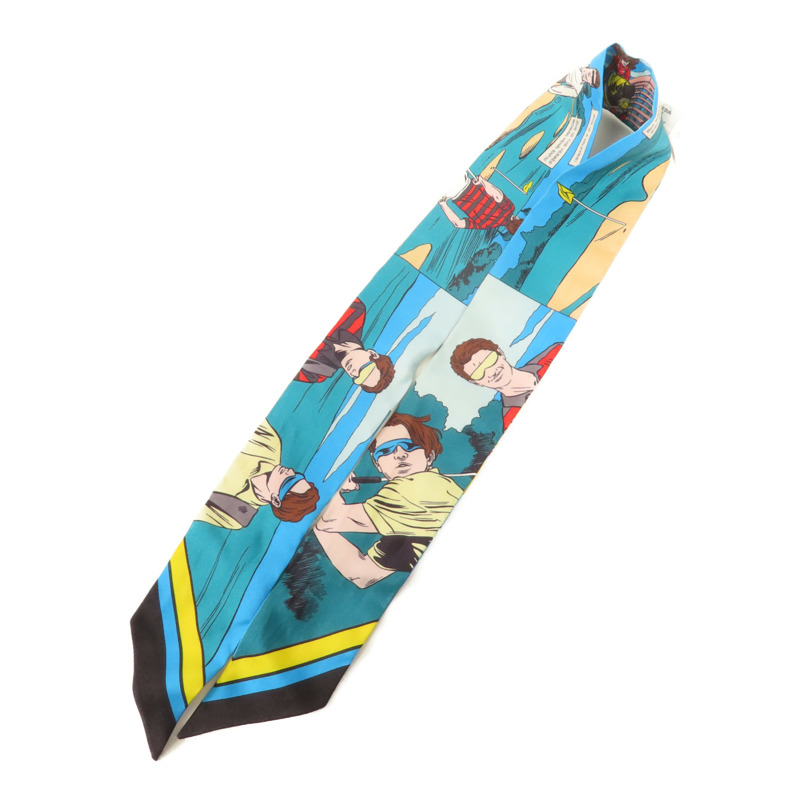 HERMES 絲質Twilly絲巾-4