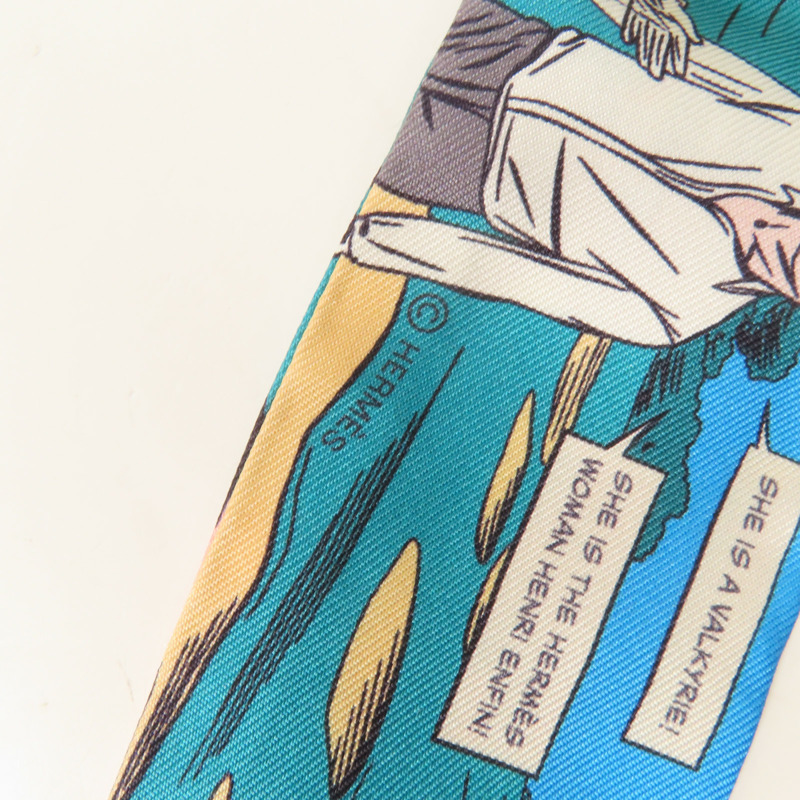HERMES 絲質Twilly絲巾-5
