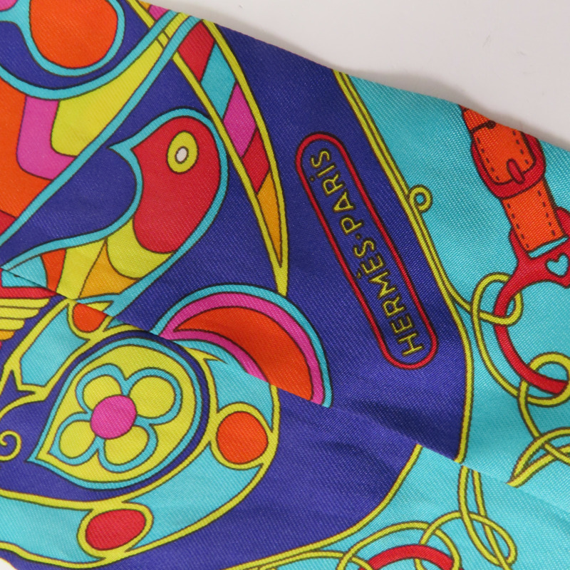HERMES 絲質Twilly絲巾-3