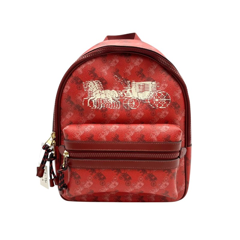 【美收精品】coach後背包紅色 B-790【隔月月中將轉賣至日本 上架期限30天】-0