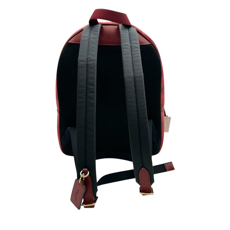 【美收精品】coach後背包紅色 B-790【隔月月中將轉賣至日本 上架期限30天】-3
