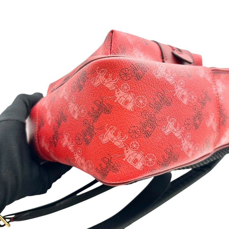 【美收精品】coach後背包紅色 B-790【隔月月中將轉賣至日本 上架期限30天】-8