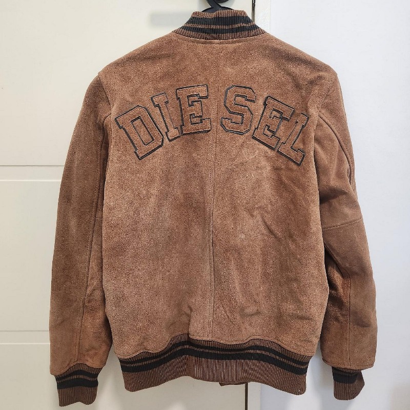 DIESEL 麂皮棒球外套-1