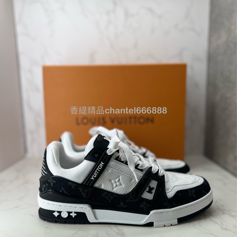 💗香緹國際精品💗 LV Trainer 黑白牛仔球鞋#王鶴棣同款 #上架即秒殺款 #全配-2