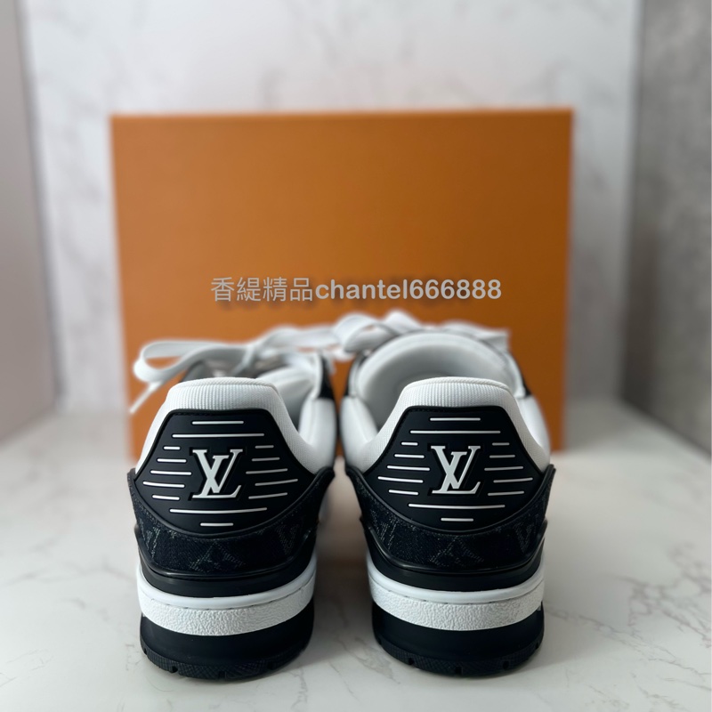 💗香緹國際精品💗 LV Trainer 黑白牛仔球鞋#王鶴棣同款 #上架即秒殺款 #全配-3
