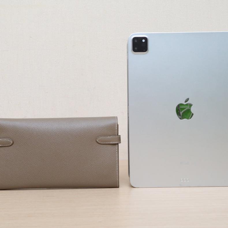 Kelly 長款錢包 18大象灰 Epsom皮 A刻 銀扣-1