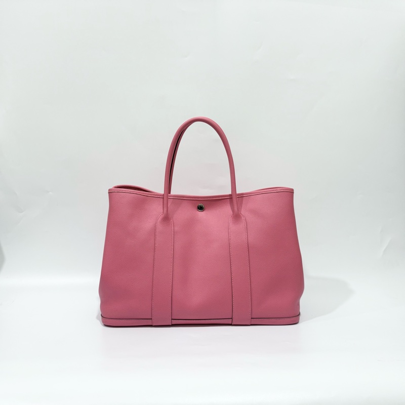 HERMES8W唇膏粉色EPSOM皮銀釦Garden Party36cm-1