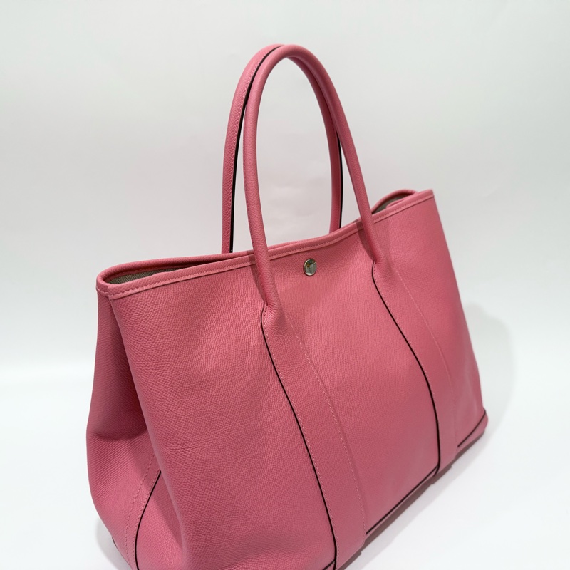 HERMES8W唇膏粉色EPSOM皮銀釦Garden Party36cm-4