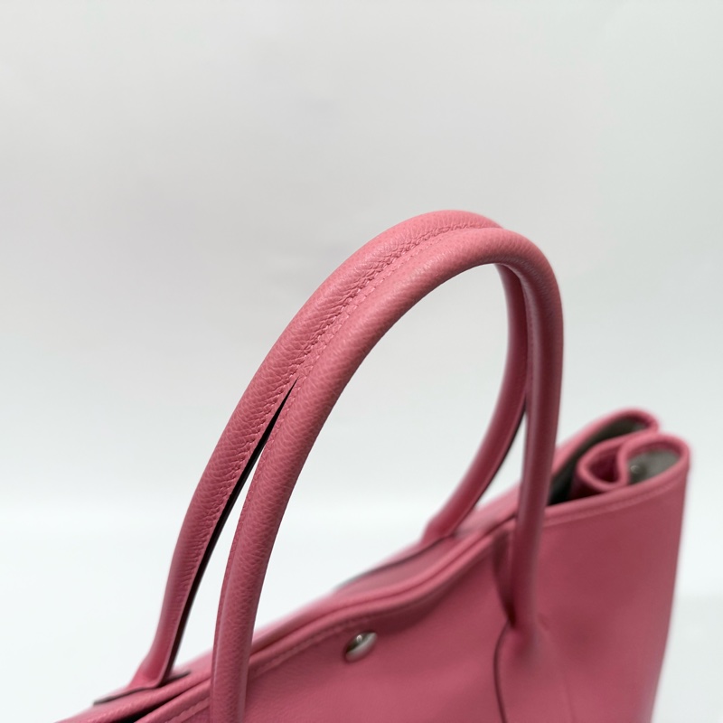 HERMES8W唇膏粉色EPSOM皮銀釦Garden Party36cm-12