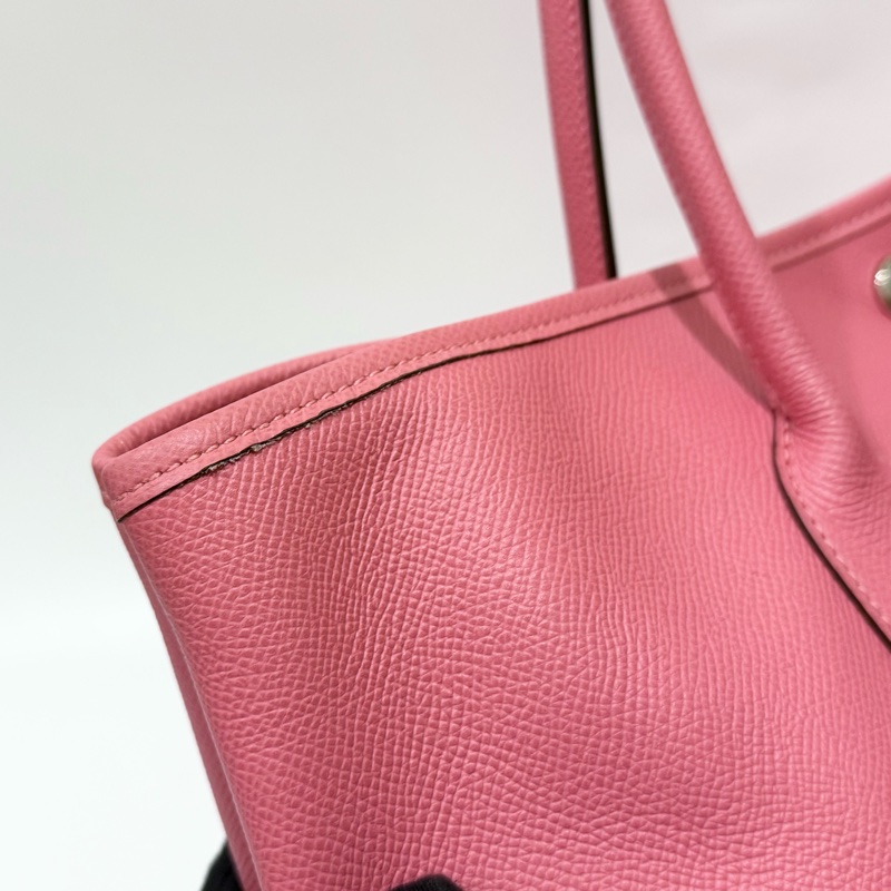 HERMES8W唇膏粉色EPSOM皮銀釦Garden Party36cm-15