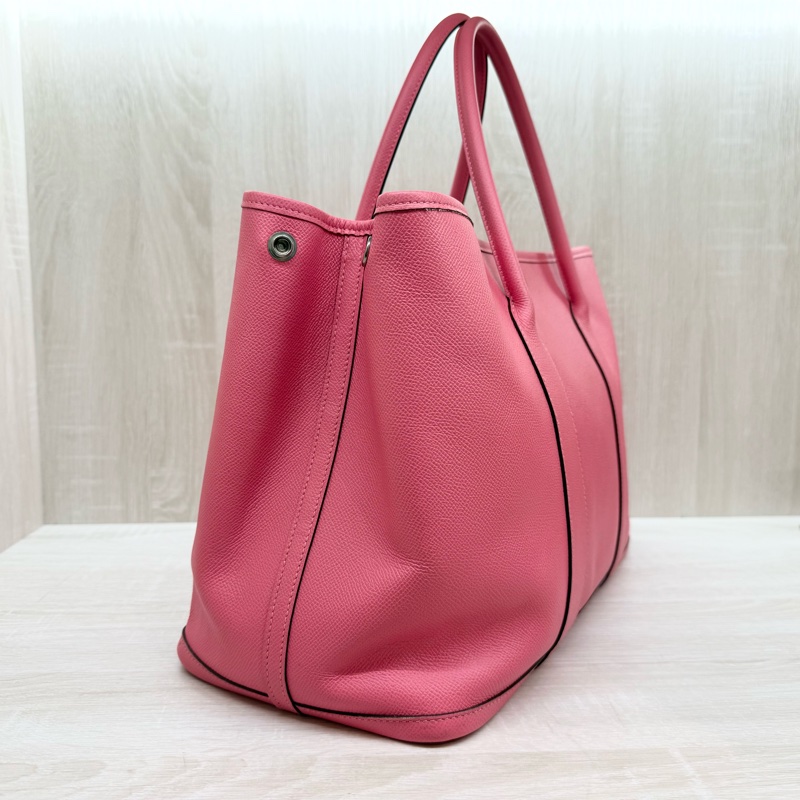 HERMES8W唇膏粉色EPSOM皮銀釦Garden Party36cm-4