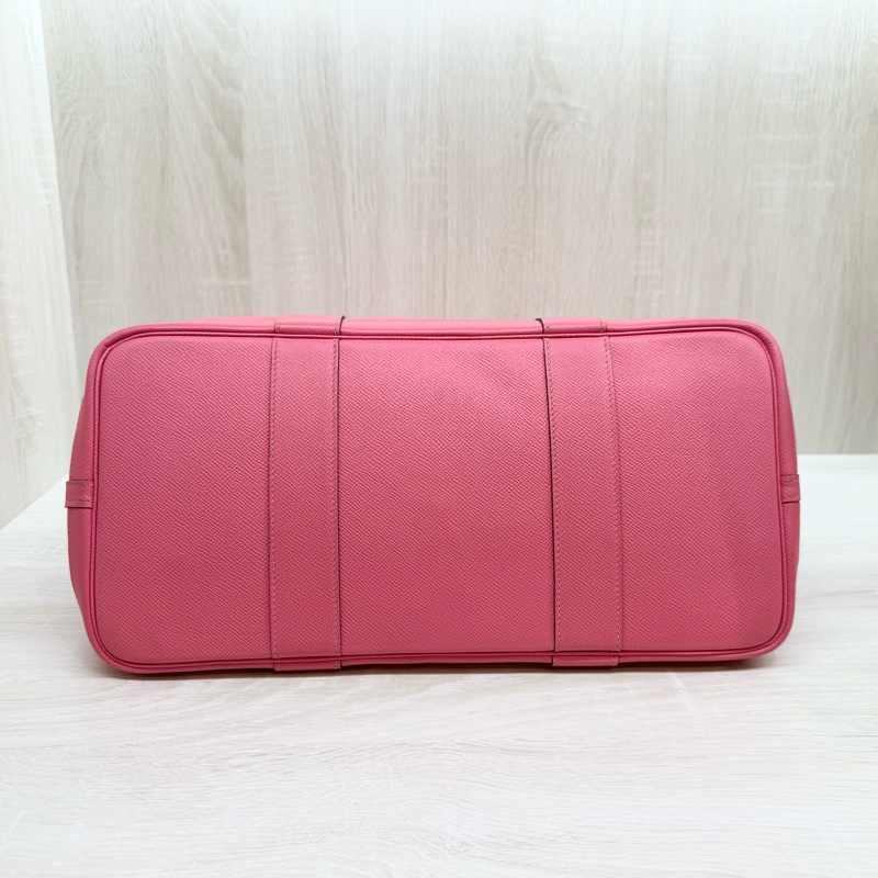 HERMES8W唇膏粉色EPSOM皮銀釦Garden Party36cm-5