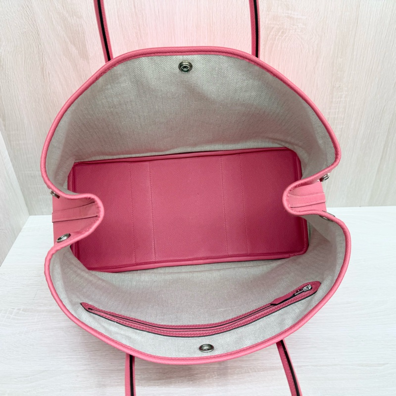 HERMES8W唇膏粉色EPSOM皮銀釦Garden Party36cm-6