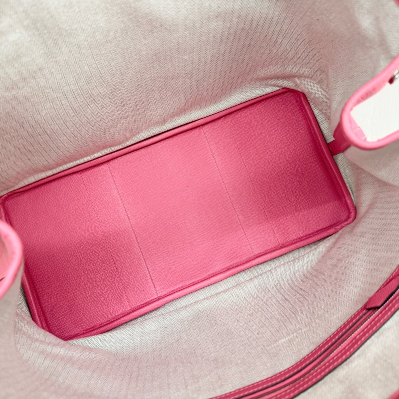 HERMES8W唇膏粉色EPSOM皮銀釦Garden Party36cm-7