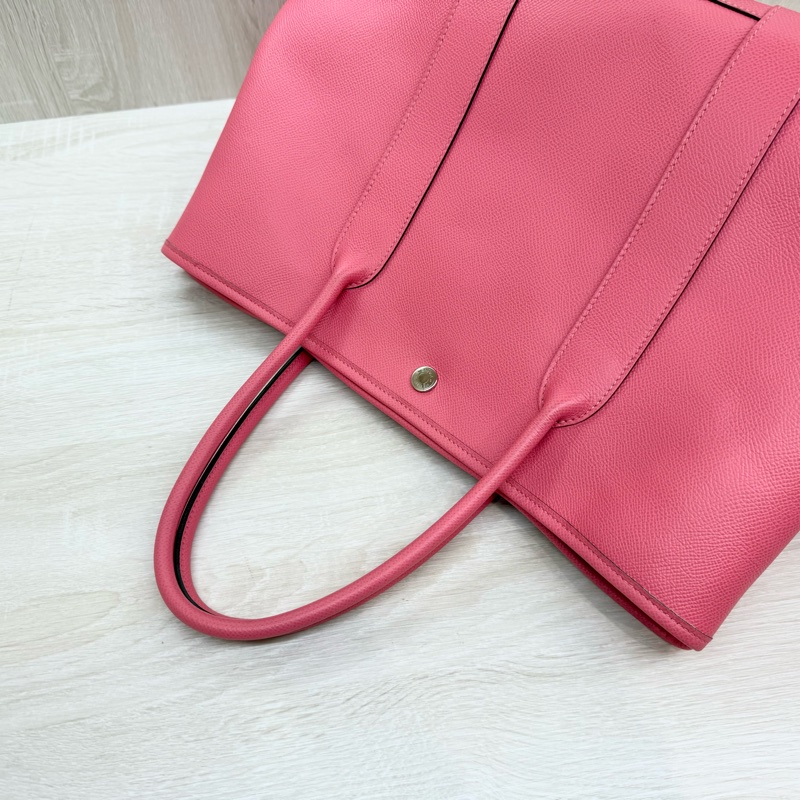 HERMES8W唇膏粉色EPSOM皮銀釦Garden Party36cm-9