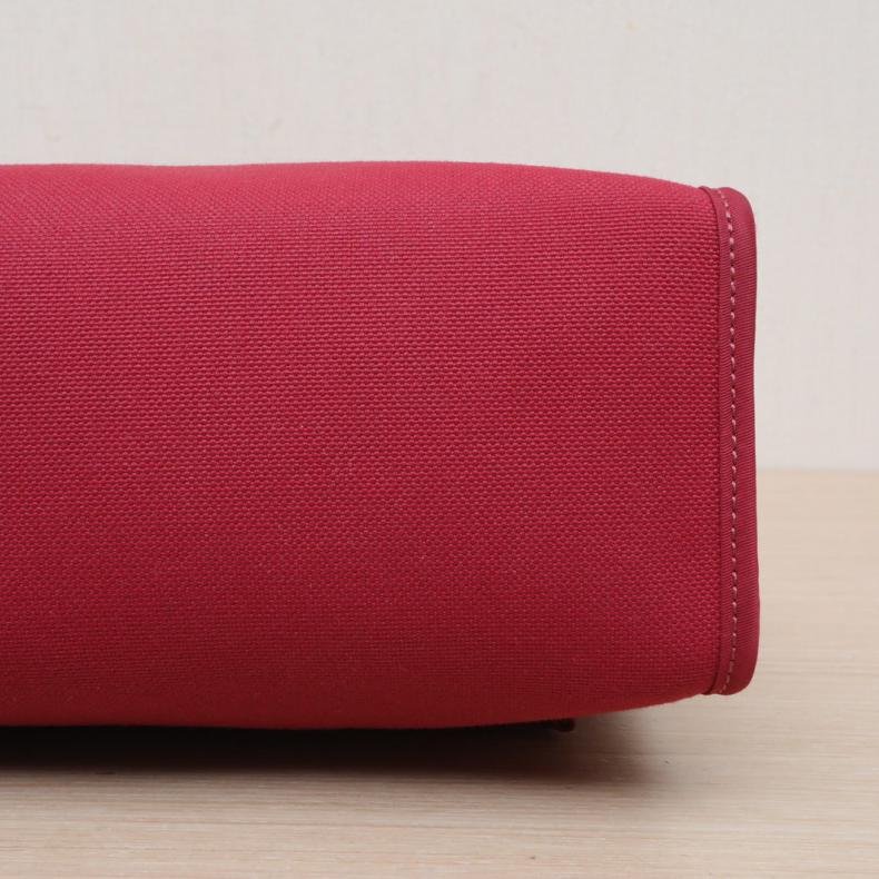Herbag 31 K1石榴紅 帆布/Hunter 牛皮 X刻 銀扣-3