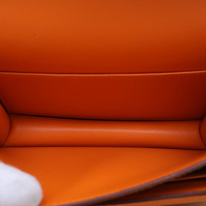 Constance 康康 19 帶鏡子 93愛馬仕橙 Epsom皮 B刻 銀扣-5