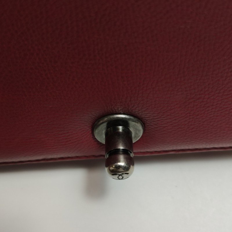 Chanel Leboy 季節限定款 大號 牛皮 明線 裝飾 方形 雙C 鎖扣 斜挎包 單肩包-15