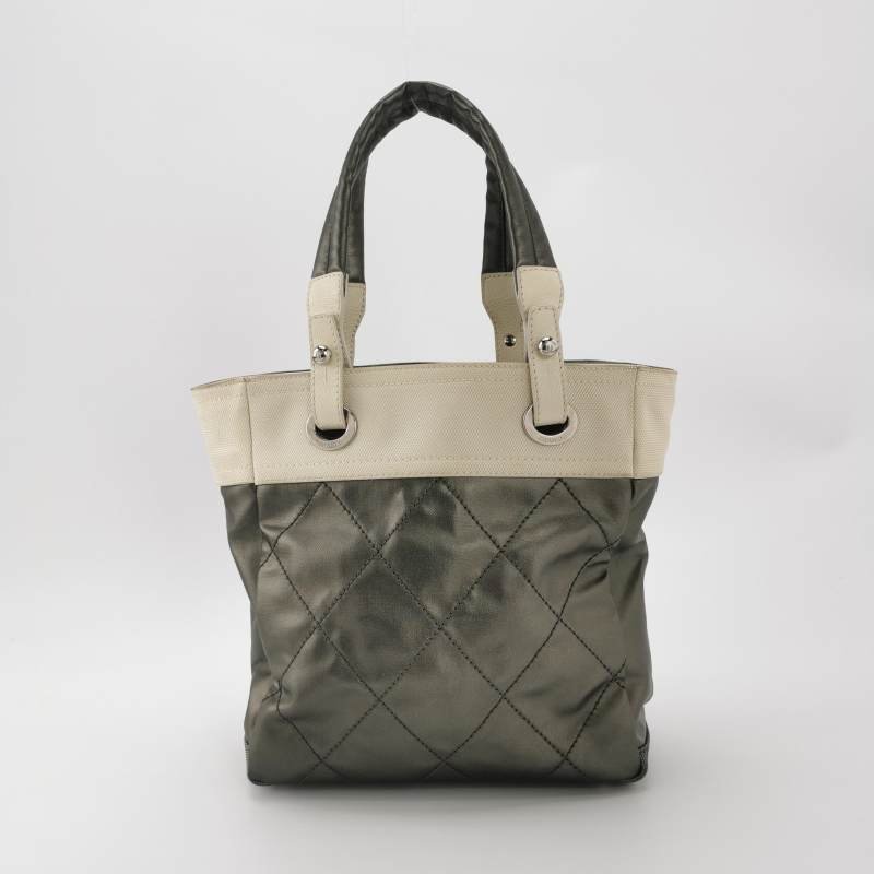 Chanel 尼龍布 塗層 帆布 字母 雙C 單肩包 手提包-4