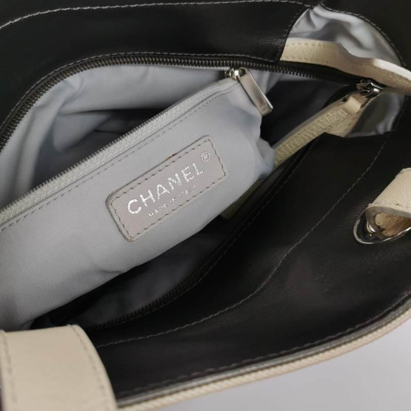 Chanel 尼龍布 塗層 帆布 字母 雙C 單肩包 手提包-7