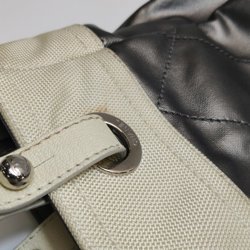 Chanel 尼龍布 塗層 帆布 字母 雙C 單肩包 手提包-10