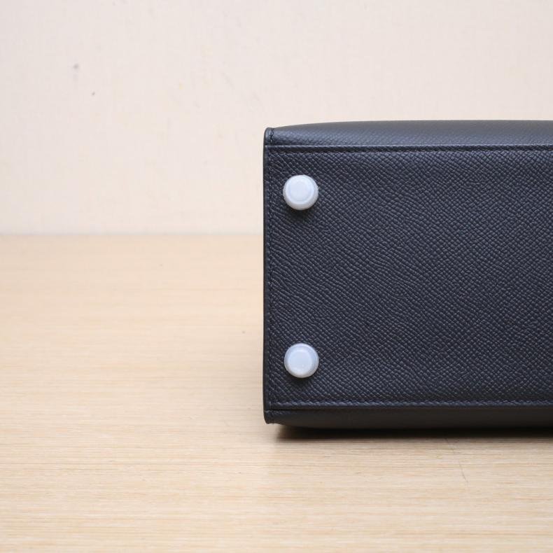 Kelly 28 89黑色 Epsom皮 B刻 銀扣-2