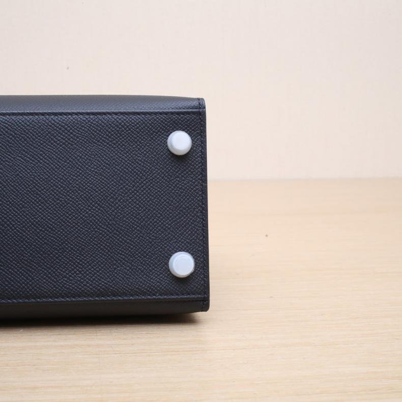 Kelly 28 89黑色 Epsom皮 B刻 銀扣-3