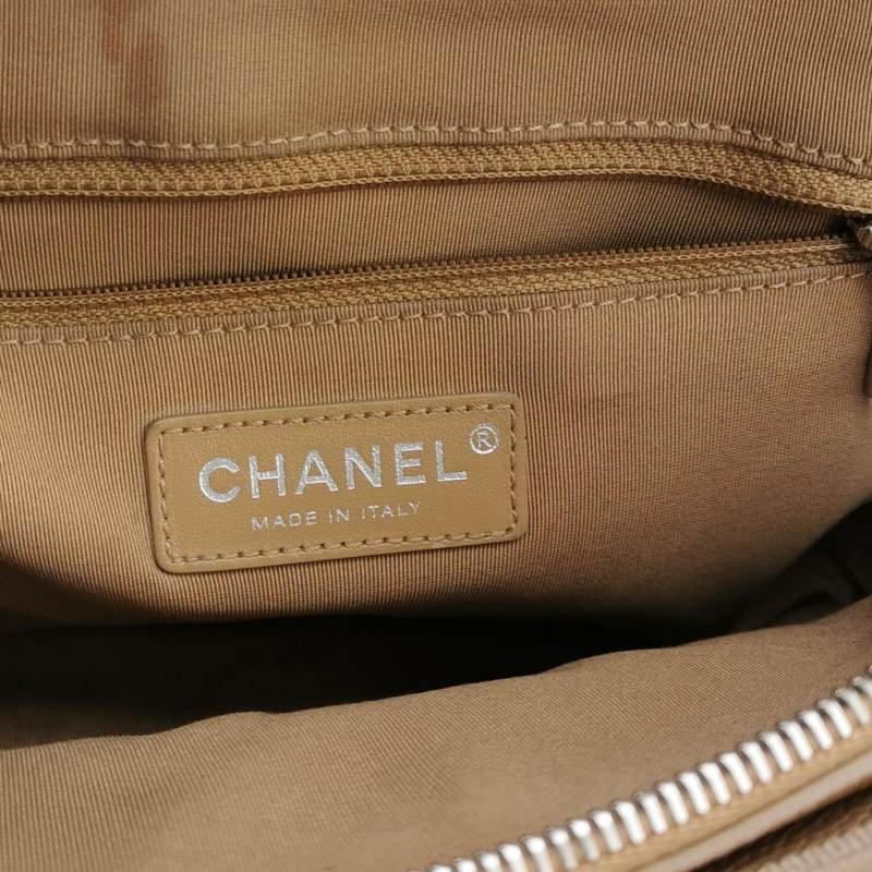 Chanel 牛皮 尼龍布 菱格 絎縫 雙C扣 翻蓋 斜背包 單肩包-7
