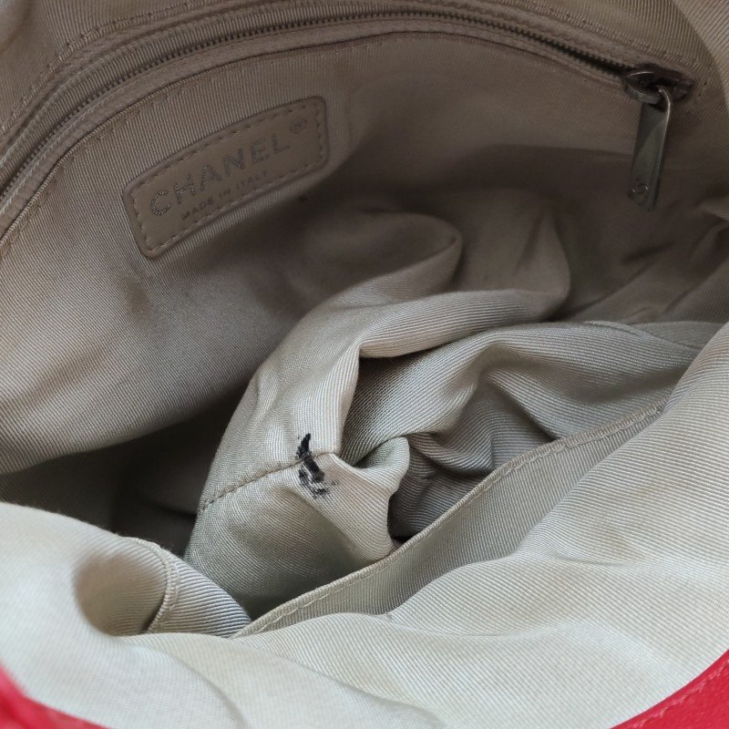 Chanel 羊皮 純色 菱格 絎縫 雙C Logo 單肩包-10