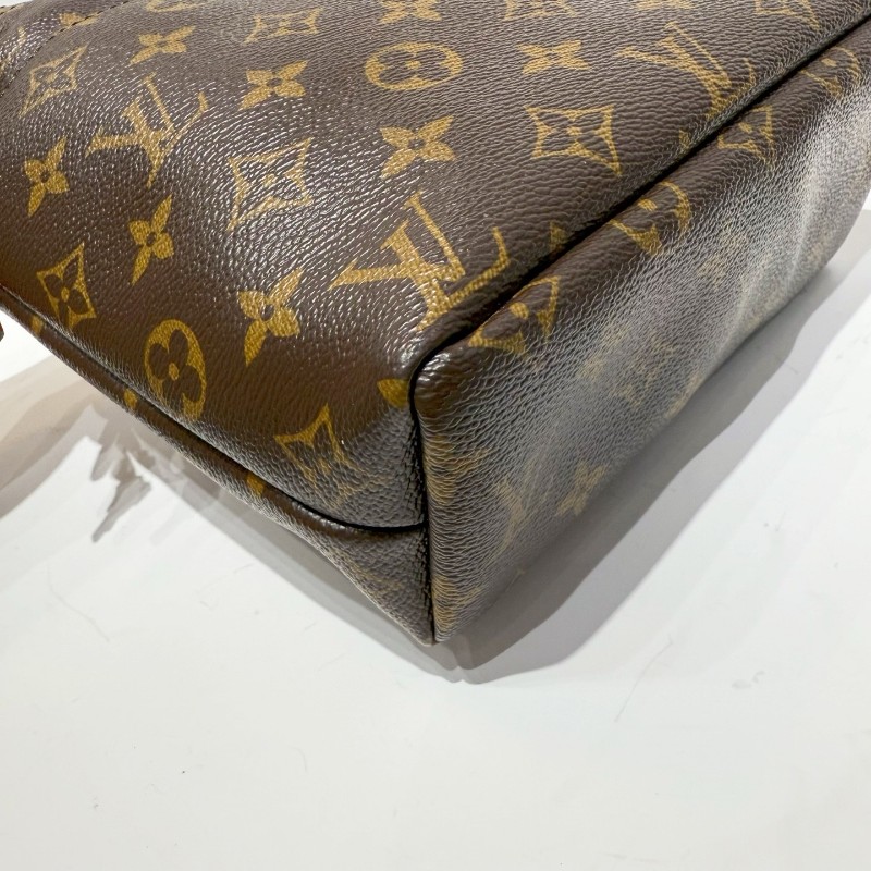 路易威登/LV 經典老花 抽繩福袋包 紅色內裡手提斜背包 後配可拆卸肩帶-8