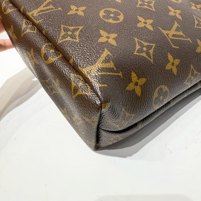 路易威登/LV 經典老花 抽繩福袋包 紅色內裡手提斜背包 後配可拆卸肩帶-9