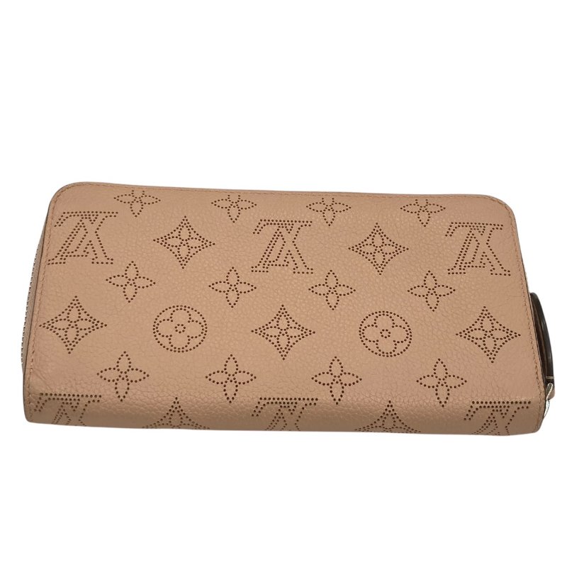 LOUIS VUITTON 路易威登 M82755 MAHINA ZIPPY 長夾 皮革 雷射老花 粉-0