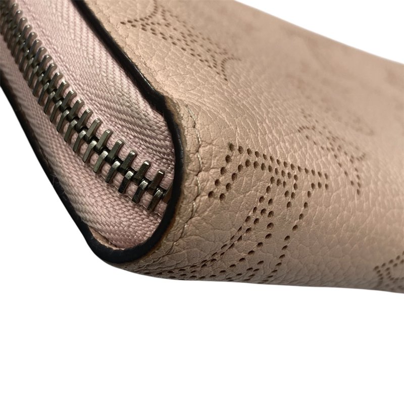 LOUIS VUITTON 路易威登 M82755 MAHINA ZIPPY 長夾 皮革 雷射老花 粉-3